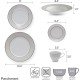  Parchment 40 Pc. Dinnerware Set, Service for 8