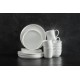  Samantha 16 Piece Dinnerware Set, Service for 4, White