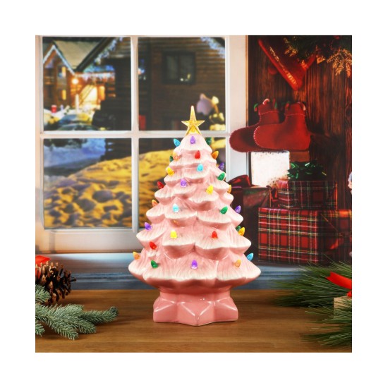  14 Lit Nostalgic Christmas Tree – Pink