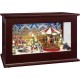  Heirloom Music Box Christmas Décor,Wood, Brown, 9.3”x13