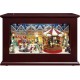  Heirloom Music Box Christmas Décor,Wood, Brown, 9.3”x13