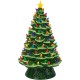  Nostalgic Ceramic Christmas Tree with LED Lights Indoor Decoration, 18 Inches, Green