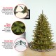  4.5′ Feel Real(R) Natural Fraser Slim Hinged Tree with 300 Clear Lights, Green