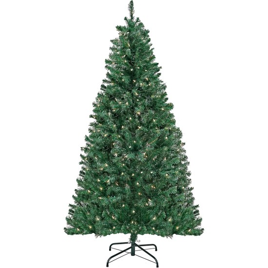  6 ft. Acacia Tree with Clear Lights, Green