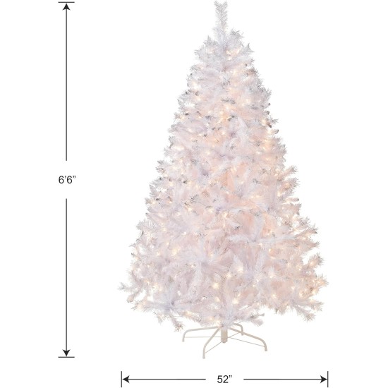  6.5 Ft. Winchester White Pine Artificial Christmas Tree with Clear Lights