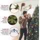  7.5′ “Feel Real” Frasier Grande Hinged Tree with 1000 Clear Lights, Green