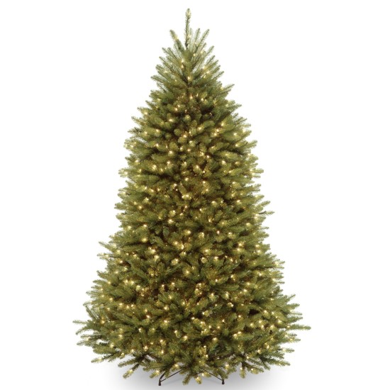  7.5 ft. Dunhill Fir Tree with Clear Lights, Green