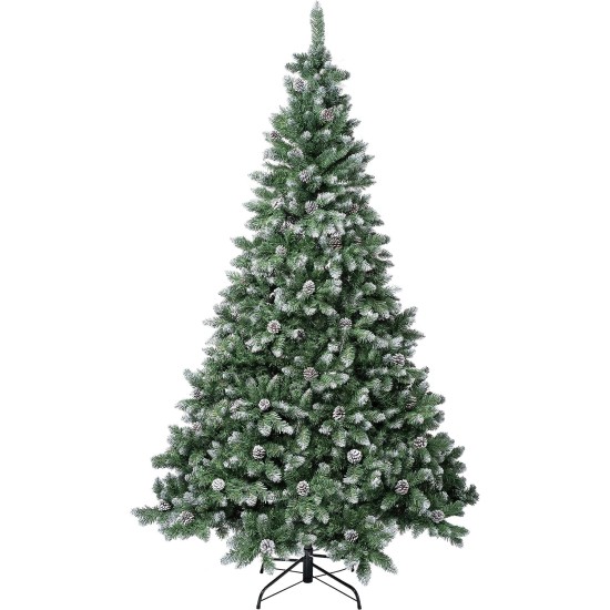  7.5 ft. Oakley Hills Snow Hinged Tree, Green