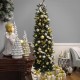  Artificial Slim Christmas Tree, Green, Kingswood Fir, Includes Stand, 9 Feet