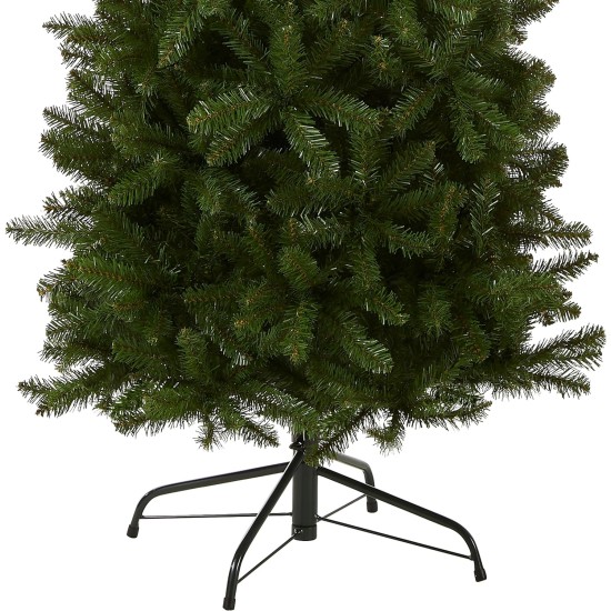  Artificial Slim Christmas Tree, Green, Kingswood Fir, Includes Stand, 9 Feet