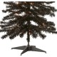  Pre-Lit Artificial Christmas Tree, Black Tinsel, White Lights, Includes Stand, 4 feet