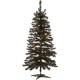  Pre-Lit Artificial Christmas Tree, Black Tinsel, White Lights, Includes Stand, 4 feet