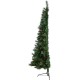  7ft. Flat Back Montreal Mountain Pine Artificial Christmas Tree with Pinecones, Berries and 210 Warm White LED Lights and 527 Bendable Branches, Green