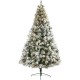  8ft. Flocked Oregon Pine Artificial Christmas Tree with 500 Clear Lights and 1172 Bendable Branches, Green