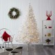  8ft. White Artificial Christmas Tree with 1500 Bendable Branches and 450 LED Lights