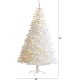  8ft. White Artificial Christmas Tree with 1500 Bendable Branches and 450 LED Lights