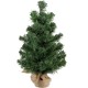  1.5 FT Potted Mini Pine Medium Artificial Christmas Tree, Unlit, 18”, Green