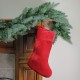  18″ Solid Red Traditional Hanging Christmas Stocking