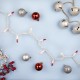  50 Count Red and Clear Mini Christmas Light Set, 10ft White Wire