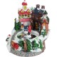  6.5″ Animated Victorian Village Ice Skating Winter Scene Christmas Music Box