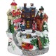  6.5″ Animated Victorian Village Ice Skating Winter Scene Christmas Music Box