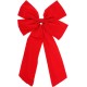  9-Loop Velveteen Christmas Bow Decoration – Red