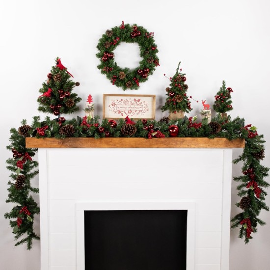  Canadian Pine Artificial Christmas Garland – 9′ x 10″ – Unlit