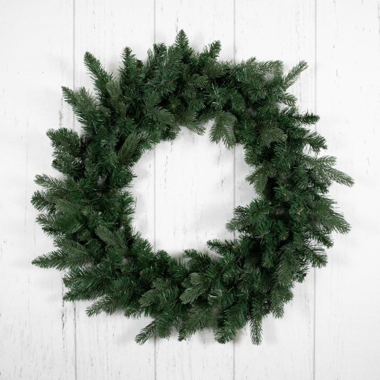  Coniferous Mixed Pine Artificial Christmas Wreath, 24″, Green