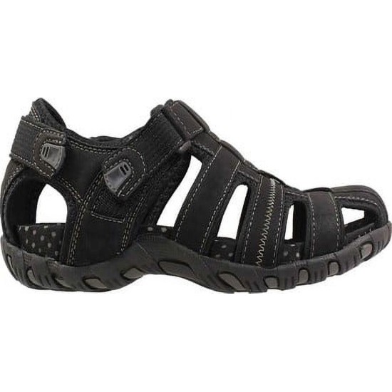  Men’s Rio Bravo Fisherman Closed Toe Outdoor Sandal, Black, 9 Wide