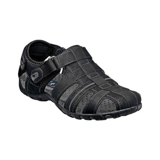  Men’s Rio Bravo Fisherman Closed Toe Outdoor Sandal, Black, 9 Wide