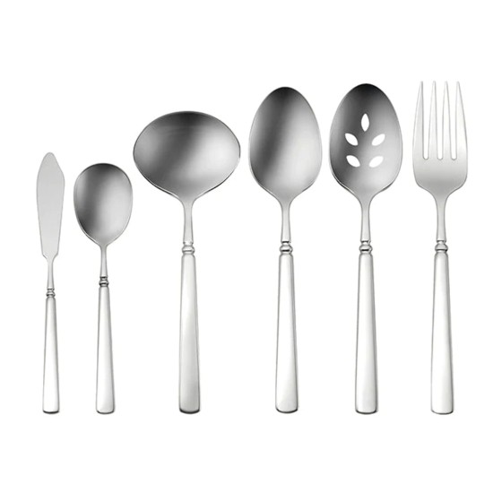  Easton 6-Piece Fine Flatware Serving Set, 18/10 Stainless Steel, Silver