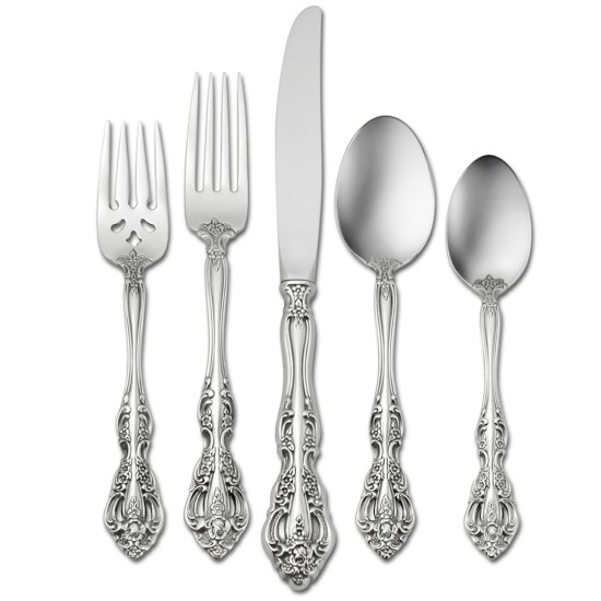  Michelangelo 45 Piece Flatware Set, Service for 8, Silver