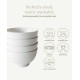 Over&Back Ramen Bowls, Set Of 4, White