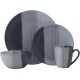  Parker 16-Pc. Dinnerware Set, Service for 4, Gray