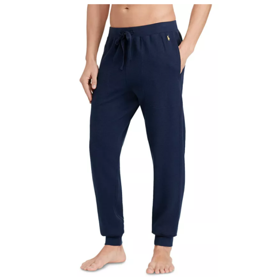  Mens Waffle-Knit Jogger Pants Cruise Navy 2XL