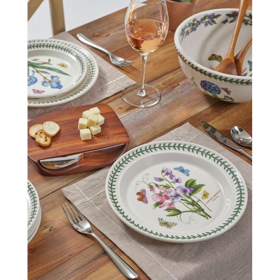  Botanic Garden Dinner Plates, Assorted Set of 6 – White