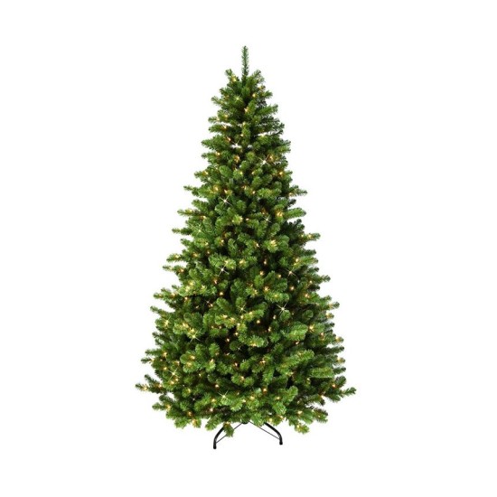  7.5″ Pre-Lit Vermont Spruce Artificial Christmas Tree, Green