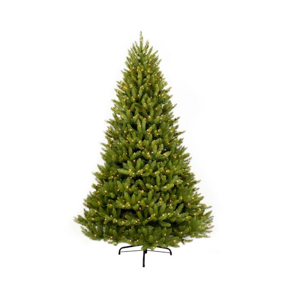  6.5 ft. Pre-lit Franklin Fir Artificial Christmas Tree, Green