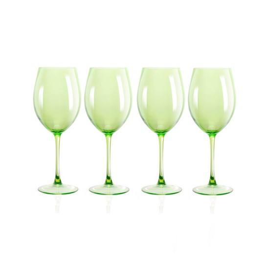  Carnival All Purpose 20 oz Wine Glasses, Set of 4, Green