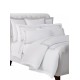  Eloise Embroidery Cotton Duvet & Sham Collection, True Platinum, Queen