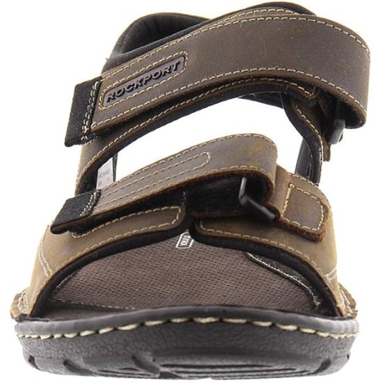  Mens Darwyn Quarter Strap Platform Slide Sandal, Brown, 11M