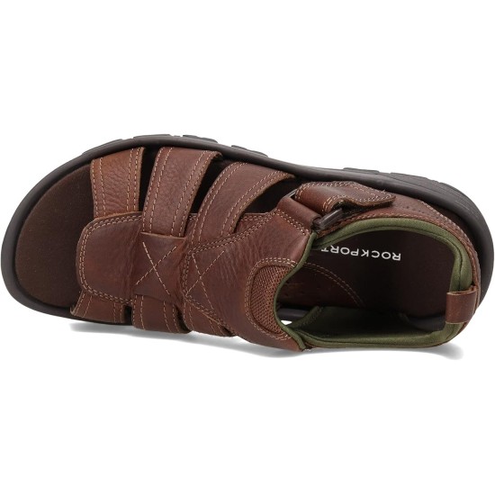  Mens Rocklake Fisherman Sandals, Brown 13M