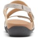  Women’s Adjustable Strap Flat Sandal, Metallic, 9.5