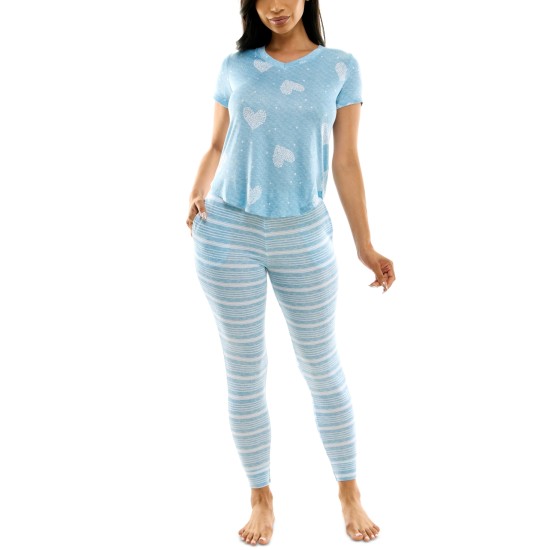  Women’s 2-Pc. Whisperluxe Jogger Pajamas Set, Blue, Large