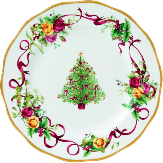  Dinnerware, Old Country Roses Holiday Dinner Plate, 10.25 Inches