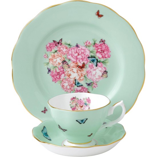  Miranda Kerr For Blessings 3-Piece Set (Teacup, Saucer & Plate 8″), Green