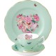  Miranda Kerr For Blessings 3-Piece Set (Teacup, Saucer & Plate 8″), Green