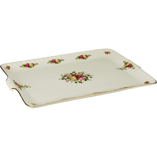  Old Country Roses 12.5-inch Fluted Serving Tray