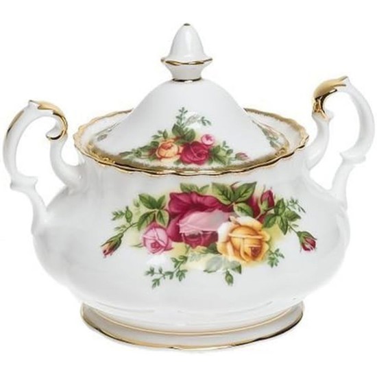  Old Country Roses 3-Piece (Teapot, Sugar & Creamer) Tea Set, Multi