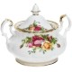  Old Country Roses 3-Piece (Teapot, Sugar & Creamer) Tea Set, Multi